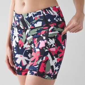Lululemon Speed Track Pop Cut Boom Juice Multi Shorts